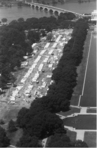 Bird's Eye View of Resurrection City, early summer 1968. (Billy E. Barnes Negative Collection, University of North Carolina at Chapel Hill).